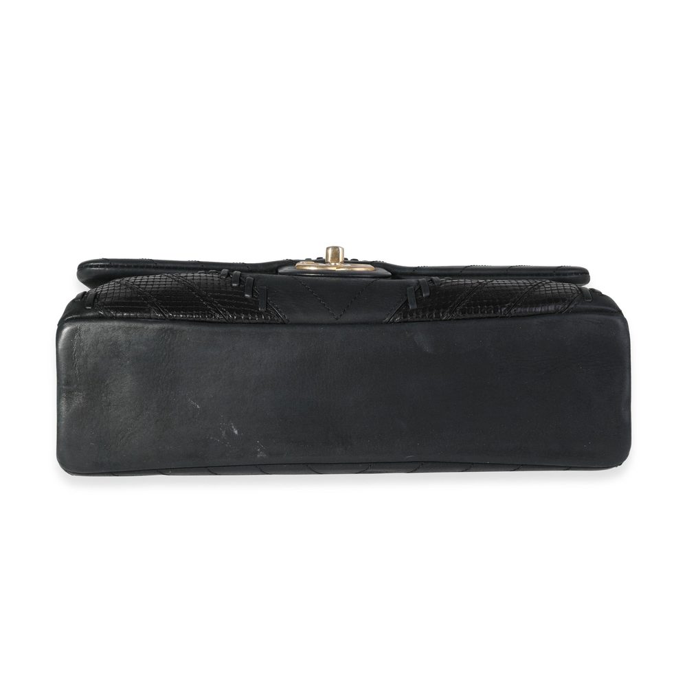 Chanel Black Chevron & Python Patchwork Flap Bag - Picture 5 of 7